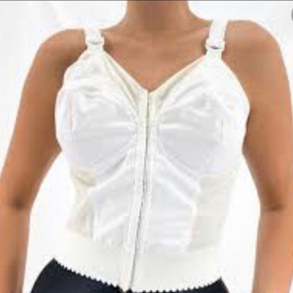 Exquisite Vintage White Bustier Corset Bras Women Size 40DD